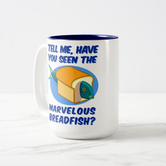 Das erstaunliche Breadfish Zweifarbige Tasse (Vorderseite Links)