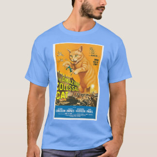 Das erstaunliche riesige Katzenmädchen vintage T-Shirt