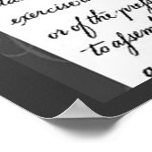 Das erste Änderungsposter Poster (Ecke)