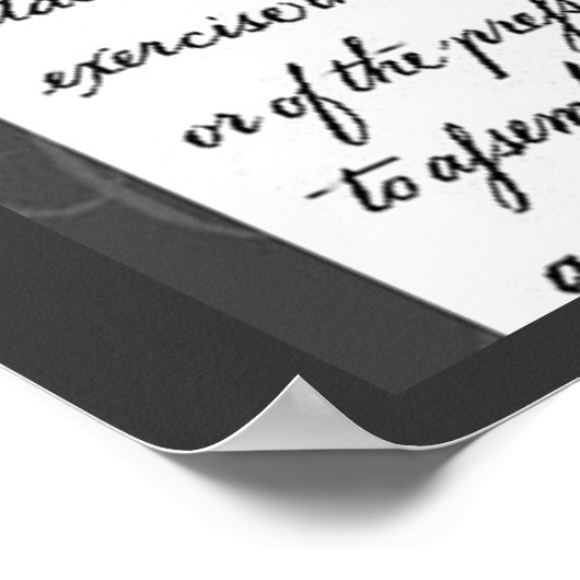 Das erste Änderungsposter Poster (Ecke)