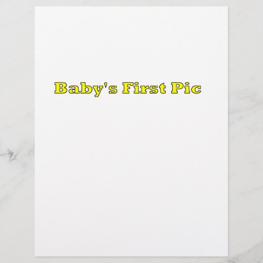 Das erste Bild des Babys Das MUSEUM Zazzle Geschen Flyer (Vorne)