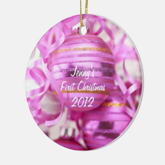 Das erste Christimas des Babys Keramikornament (Links)