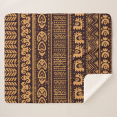 Das erste ethnische, nahtlose Stammesmuster. Sherpadecke (Vorderseite (Horizontal))