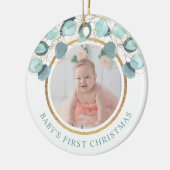 Das erste Eukalyptus-Foto für das Baby Keramik Ornament (Links)