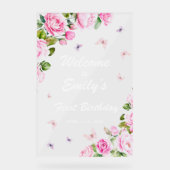 Das erste Geburtstag-Akryllische Begrüßungszeichen Acrylschild (Vorderseite)