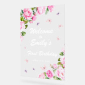 Das erste Geburtstag-Akryllische Begrüßungszeichen Acrylschild (Winkel)