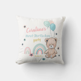Das erste Geburtstagskissen mit niedlichem Teddybä Kissen