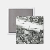 Das erste Globe Theater oder das Rose Theater Magnet (Vorderseite/Rückseite)