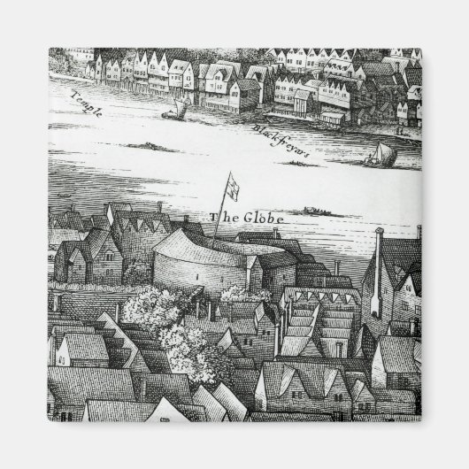 Das erste Globe Theater oder das Rose Theater Magnet (Vorne)