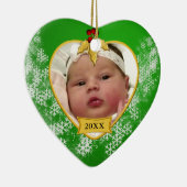 Das erste grüne Foto für das Baby Keramik Ornament (Rechts)