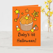 Das erste Halloween des Babys Karte (Gelbe Blume)