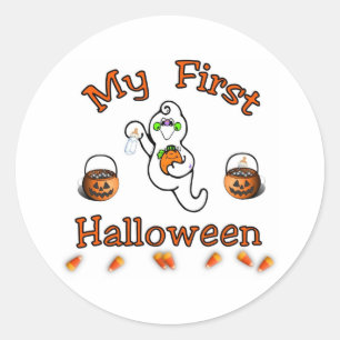 Das erste Halloween des Babys Runder Aufkleber