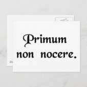 Das Erste ist, keinen Schaden anzurichten. Postkarte (Vorne/Hinten)