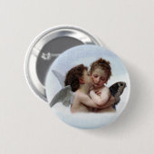 Das erste Kissengemälde von William Bouguereau Button (Vorne & Hinten)
