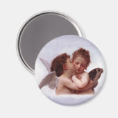 Das erste Kissengemälde von William Bouguereau Magnet (Vorderseite/Rückseite)
