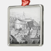 Das erste Kugel-Theater oder Rosen-Theater Ornament Aus Metall (Links)