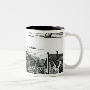 Das erste Kugel-Theater oder Rosen-Theater Zweifarbige Tasse
