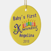 Das erste Kwanzaa des Babys Keramik Ornament (Rechts)