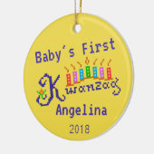 Das erste Kwanzaa des Babys Keramik Ornament (Links)