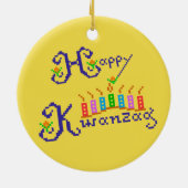 Das erste Kwanzaa des Babys Keramik Ornament (Hinten)