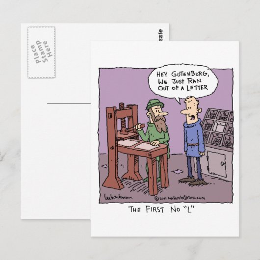 Das erste "L" Postkarte (Vorne/Hinten)