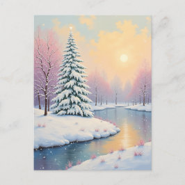 Das erste Licht des Winters Feiertagspostkarte