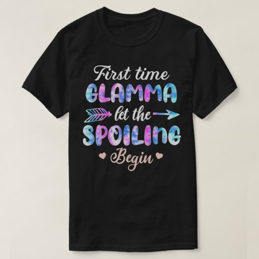 Das erste Mal, dass Glamma die Gefärbte Krawatte d T-Shirt (Design vorne)