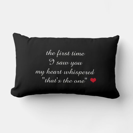 Das erste Mal, dass ich dich gesehen habe. Lendenkissen (Vorderseite)