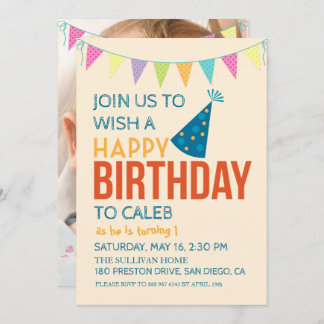 Das erste Niedliche Geburtstagskind des Babys - Fo Einladung