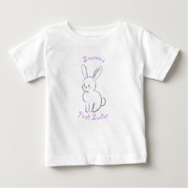 Das erste Ostern des Babys mit niedlichem Sitzbänk Baby T-shirt