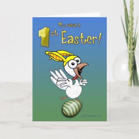 Das erste Ostern meiner Nichte Feiertagskarte (Vorderseite)