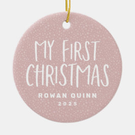 Das erste personalisierte Foto des Babys in Weihna Keramik Ornament