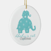 Das erste Weihnachten des Babybabys - Elefanten Keramikornament (Rechts)