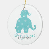 Das erste Weihnachten des Babybabys - Elefanten Keramikornament (Links)