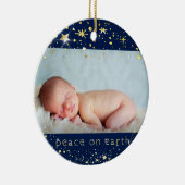 Das erste Weihnachten des Babys des Keramik Ornament (Rechts)