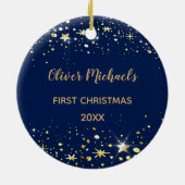 Das erste Weihnachten des Babys des Keramik Ornament (Hinten)