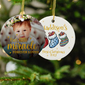 Das erste Weihnachten des Babys - ein kleines Wund Keramik Ornament