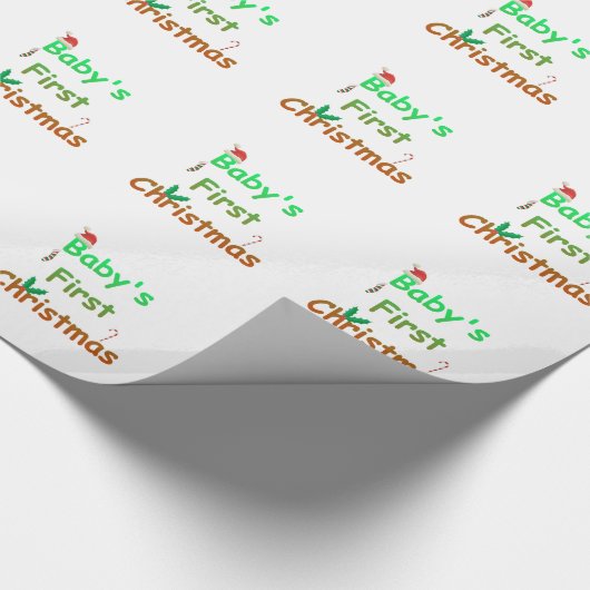 Das erste Weihnachten des Babys Geschenkpapier (Ecke)