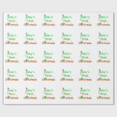 Das erste Weihnachten des Babys Geschenkpapier (Flach)