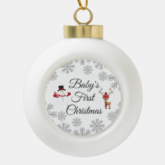 Das erste Weihnachten des Babys Keramik Kugel-Ornament