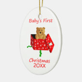 Das erste Weihnachten des Babys Keramik Ornament (Links)