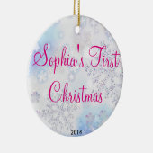 Das erste Weihnachten des Babys Keramik Ornament (Rechts)