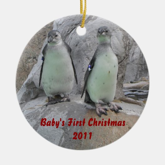 Das erste Weihnachten des Babys Keramikornament (Vorne)
