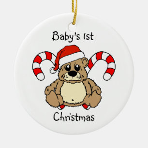 Das erste Weihnachten des Babys Keramikornament