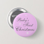 Das erste Weihnachten des Babys (Mädchen) - Knopf Button (Vorne & Hinten)