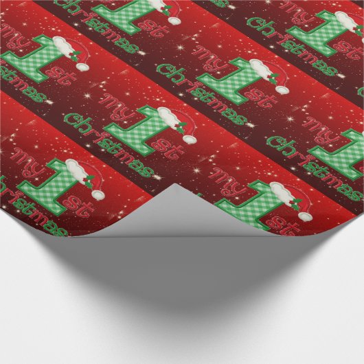 Das erste Weihnachten des Babys - Name besonders Geschenkpapier (Ecke)