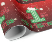 Das erste Weihnachten des Babys - Name besonders Geschenkpapier (Rolleneckpunkt)