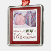 Das erste Weihnachten des Babys - Ornament Aus Metall (Links)