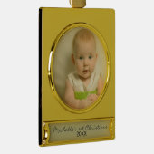 Das erste Weihnachten des eleganten Babys Banner-Ornament Gold (Rechts)