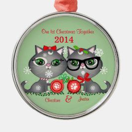 Das erste Weihnachten des kundenspezifischen Silbernes Ornament
